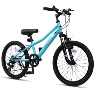 AVASTA Govet 20” Kids Mountain Bike for 6-12 Years Old Boys Girls with Suspension Fork, 6 Speeds Drivetrain, Multiple Colors(Cyan)