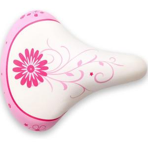 AVASTA Kids Bicycle Saddle for Girls & Boys Waterproof Wide Soft Bike Cushion Dual Shock Absorbing Fit for 12 14 16 18 20 or 20 22 24 26 inch Mountain Road Bike(Pink)