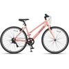 AVASTA Populus 700C Road Bike for Women with Kickstand, 15 17 Inch Lightweight Step Through Aluminum Alloy Frame, 7-Speed Drivetrain, Multiple Colors(Peach)