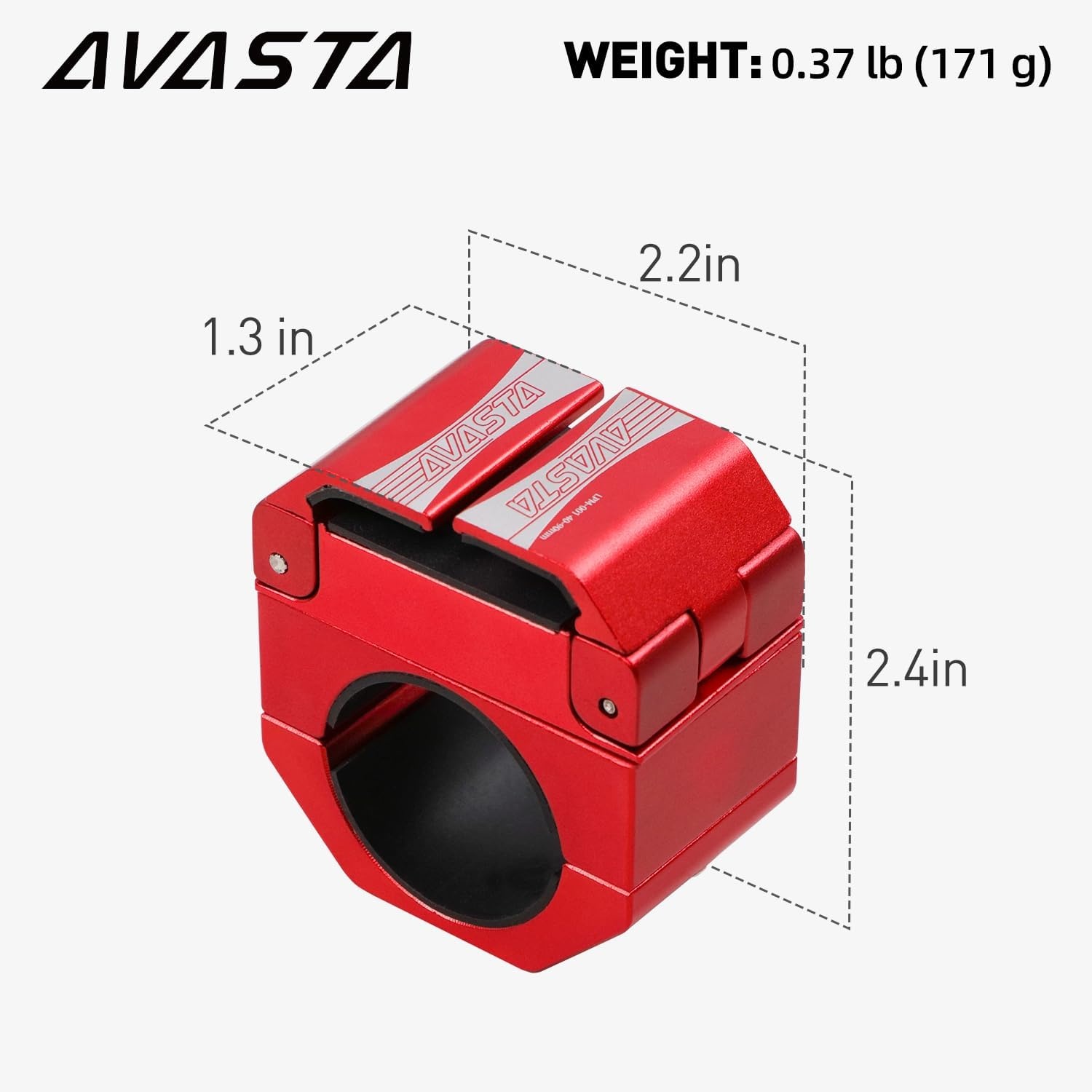 image:imageAVASTA Hidden Bike Phone Mount 360 Rotation Aluminum Alloy Motorcycle Phone Holder Universal Handlebar Clamp for 49cm Smartphones AntiShock AntiVibration BlackRed