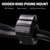 AVASTA Hidden Bike Phone Mount, 360° Rotation Aluminum Alloy Motorcycle Phone Holder, Universal Handlebar Clamp for 4-9cm Smartphones, Anti-Shock Anti-Vibration, Black(Black)