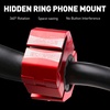 AVASTA Hidden Bike Phone Mount, 360° Rotation Aluminum Alloy Motorcycle Phone Holder, Universal Handlebar Clamp for 4-9cm Smartphones, Anti-Shock Anti-Vibration, Black(Red)