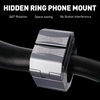 AVASTA Hidden Bike Phone Mount, 360° Rotation Aluminum Alloy Motorcycle Phone Holder, Universal Handlebar Clamp for 4-9cm Smartphones, Anti-Shock Anti-Vibration, Black(Gray)