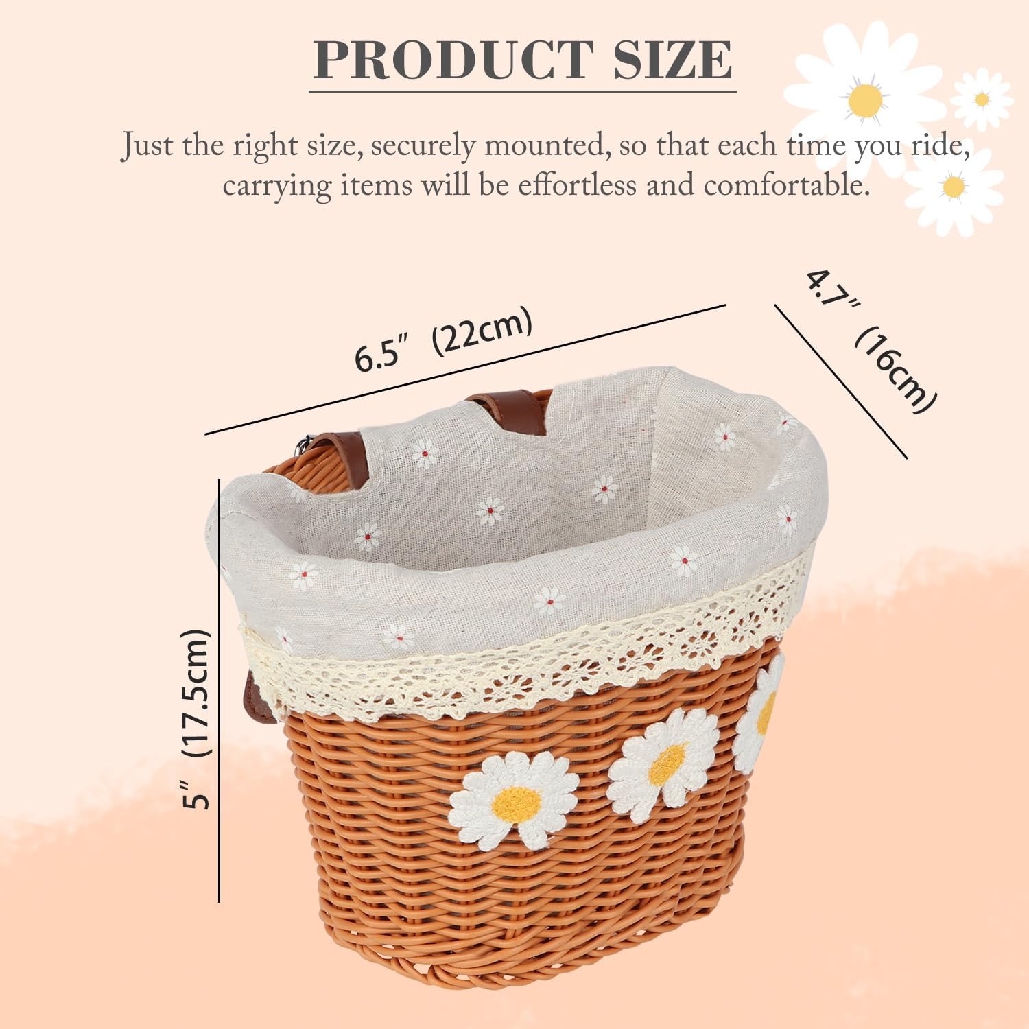 image:imageAVASTA Kids Bike Basket for Girls Boys Fits Most Kids Bicycle Handlebars Easy to Install Children Bike Cute AccessoriesBrown