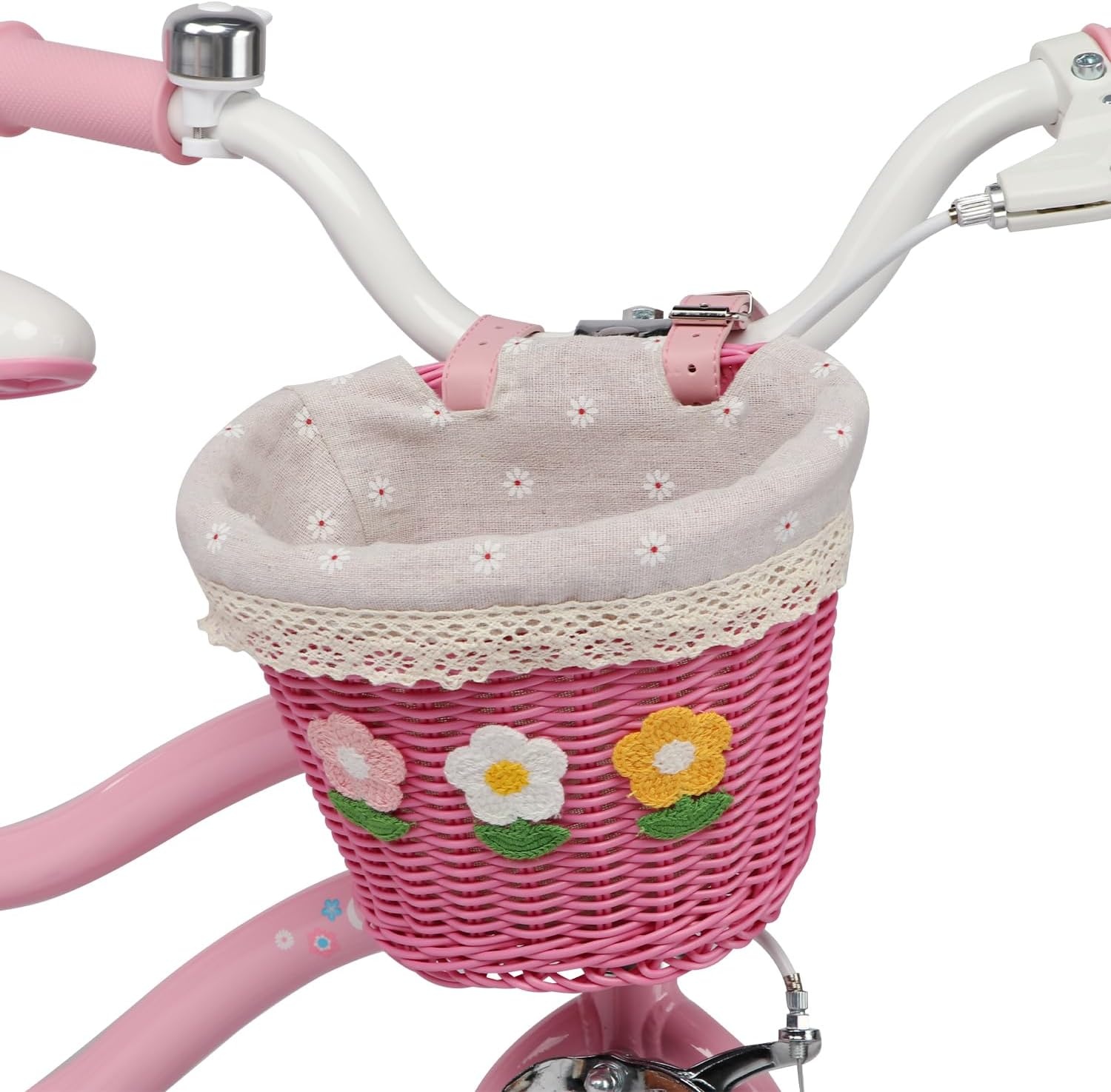 image:imageAVASTA Kids Bike Basket for Girls Boys Fits Most Kids Bicycle Handlebars Easy to Install Children Bike Cute AccessoriesPink