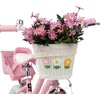 AVASTA Kids Bike Basket for Girls Boys, Fits Most Kids Bicycle Handlebars, Easy to Install Children Bike Cute Accessories(White)