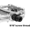 AVASTA Bike Pedals, Aluminum Alloy Bicycle Pedals with Reflector for Mountain Bike Road Bike and Other Bicycles,Threads Size 9/16 Inch(silver)