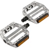AVASTA Bike Pedals, Aluminum Alloy Bicycle Pedals with Reflector for Mountain Bike Road Bike and Other Bicycles,Threads Size 9/16 Inch(silver)