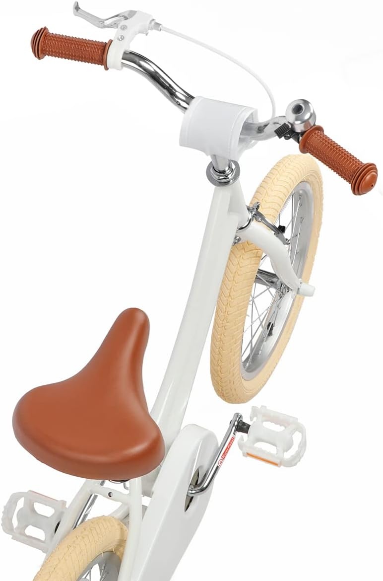 image:imageKids Bicycle Seat Saddle for Girls amp Boys Waterproof Wide Soft Bike Cushion Dual Shock Absorbing Fit for 12 14 16 18 20 or 20 22 24 26 inch Mountain Road BikeBrown