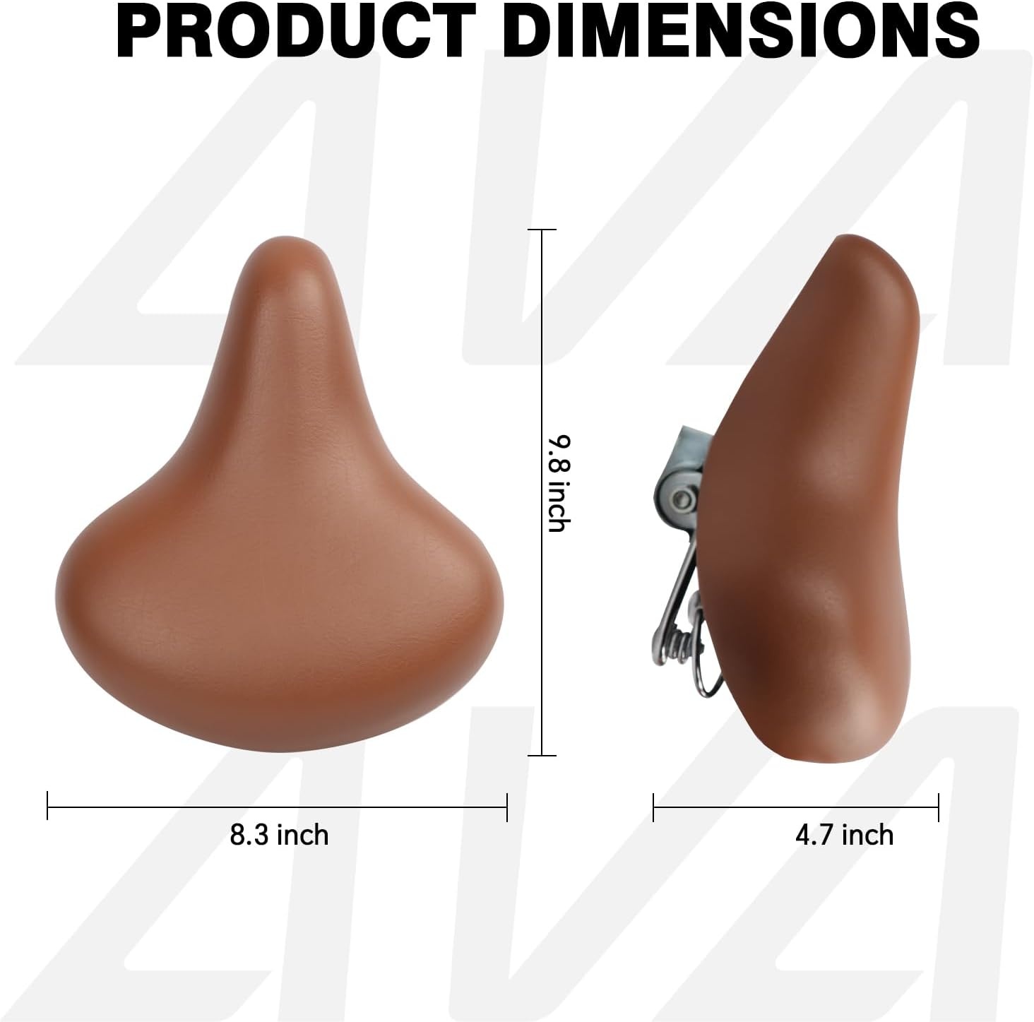 image:imageKids Bicycle Seat Saddle for Girls amp Boys Waterproof Wide Soft Bike Cushion Dual Shock Absorbing Fit for 12 14 16 18 20 or 20 22 24 26 inch Mountain Road BikeBrown