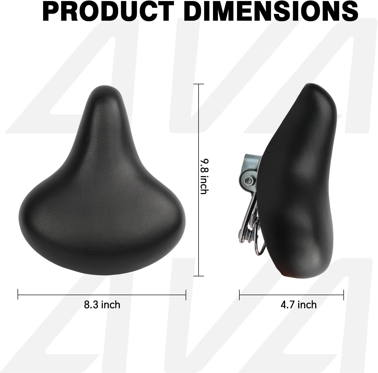 image:imageKids Bicycle Seat Saddle for Girls amp Boys Waterproof Wide Soft Bike Cushion Dual Shock Absorbing Fit for 12 14 16 18 20 or 20 22 24 26 inch Mountain Road BikeBlack