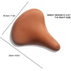 Kids Bicycle Seat Saddle for Girls & Boys | Waterproof Wide, Soft Bike Cushion, Dual Shock Absorbing, Fit for 12 14 16 18 20 or 20 22 24 26 inch Mountain Road Bike(Brown)