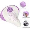 Kids Bicycle Seat Saddle for Girls & Boys | Waterproof Wide, Soft Bike Cushion, Dual Shock Absorbing, Fit for 12 14 16 18 20 or 20 22 24 26 inch Mountain Road Bike(Purple)