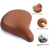 Kids Bicycle Seat Saddle for Girls & Boys | Waterproof Wide, Soft Bike Cushion, Dual Shock Absorbing, Fit for 12 14 16 18 20 or 20 22 24 26 inch Mountain Road Bike(Brown)
