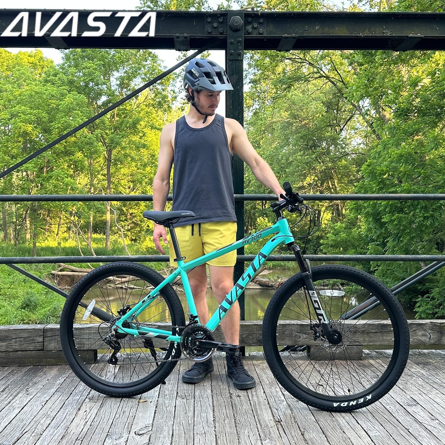 image:imageAV300 26 275 Inch Mountain Bike MTB for Adult Man Women Male Lightweight Aluminum Alloy Frame Dual Disc Brakes Front Suspension 21Speed Gear Shifter Half Hidden Brake CablesBlack