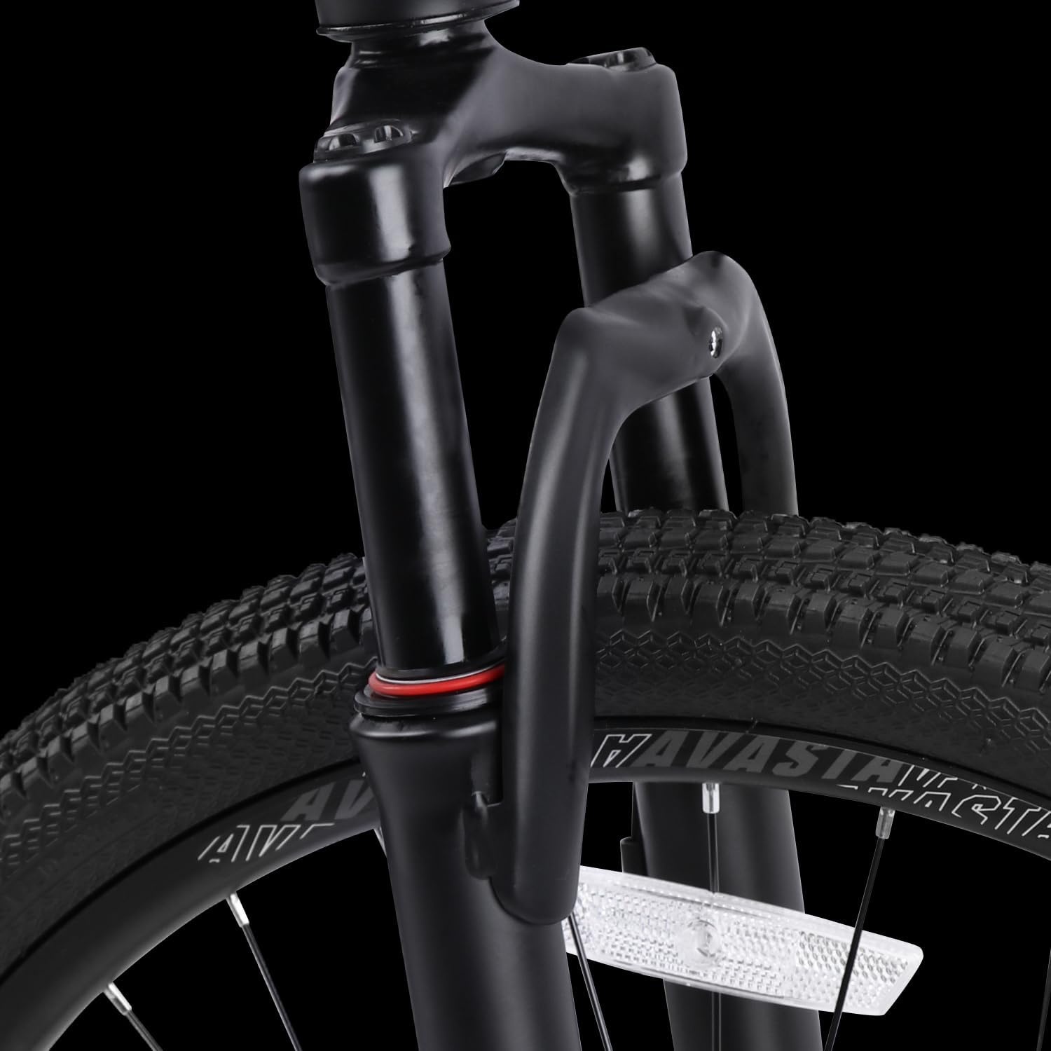 image:imageThrax 24 26 275 Inch Adult Men Male and Women MTB Mountain Bike High Tensile Steel Frame Dual Disc Brakes Front Suspension Smooth 21Speed Gear Shifters Half Hidden Brake CablesBlack
