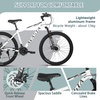 AV300 26 27.5 Inch Mountain Bike MTB for Adult Man Women Male | Lightweight Aluminum Alloy Frame, Dual Disc Brakes, Front Suspension, 21-Speed Gear Shifter, Half Hidden Brake Cables(White)