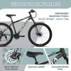 AV300 26 27.5 Inch Mountain Bike MTB for Adult Man Women Male | Lightweight Aluminum Alloy Frame, Dual Disc Brakes, Front Suspension, 21-Speed Gear Shifter, Half Hidden Brake Cables(Black)