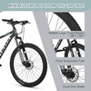 AV300 26 27.5 Inch Mountain Bike MTB for Adult Man Women Male | Lightweight Aluminum Alloy Frame, Dual Disc Brakes, Front Suspension, 21-Speed Gear Shifter, Half Hidden Brake Cables(Black)