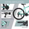 AV300 26 27.5 Inch Mountain Bike MTB for Adult Man Women Male | Lightweight Aluminum Alloy Frame, Dual Disc Brakes, Front Suspension, 21-Speed Gear Shifter, Half Hidden Brake Cables(Green)