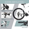 AV300 26 27.5 Inch Mountain Bike MTB for Adult Man Women Male | Lightweight Aluminum Alloy Frame, Dual Disc Brakes, Front Suspension, 21-Speed Gear Shifter, Half Hidden Brake Cables(White)
