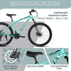 AV300 26 27.5 Inch Mountain Bike MTB for Adult Man Women Male | Lightweight Aluminum Alloy Frame, Dual Disc Brakes, Front Suspension, 21-Speed Gear Shifter, Half Hidden Brake Cables(Green)