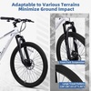 Thrax 24 26 27.5 Inch Adult Men Male and Women MTB Mountain Bike | High Tensile Steel Frame, Dual Disc Brakes, Front Suspension, Smooth 21-Speed Gear Shifters, Half Hidden Brake Cables(White)