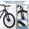 Thrax 24 26 27.5 Inch Adult Men Male and Women MTB Mountain Bike | High Tensile Steel Frame, Dual Disc Brakes, Front Suspension, Smooth 21-Speed Gear Shifters, Half Hidden Brake Cables(Black)