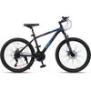 Thrax 24 26 27.5 Inch Adult Men Male and Women MTB Mountain Bike | High Tensile Steel Frame, Dual Disc Brakes, Front Suspension, Smooth 21-Speed Gear Shifters, Half Hidden Brake Cables(Black)