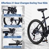 Thrax 24 26 27.5 Inch Adult Men Male and Women MTB Mountain Bike | High Tensile Steel Frame, Dual Disc Brakes, Front Suspension, Smooth 21-Speed Gear Shifters, Half Hidden Brake Cables(Black)