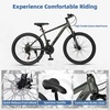 Thrax 24 26 27.5 Inch Adult Men Male and Women MTB Mountain Bike | High Tensile Steel Frame, Dual Disc Brakes, Front Suspension, Smooth 21-Speed Gear Shifters, Half Hidden Brake Cables(Charcoal Gray)