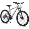 AV300 26 27.5 Inch Mountain Bike MTB for Adult Man Women Male | Lightweight Aluminum Alloy Frame, Dual Disc Brakes, Front Suspension, 21-Speed Gear Shifter, Half Hidden Brake Cables(Gray)