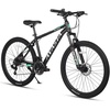 AV300 26 27.5 Inch Mountain Bike MTB for Adult Man Women Male | Lightweight Aluminum Alloy Frame, Dual Disc Brakes, Front Suspension, 21-Speed Gear Shifter, Half Hidden Brake Cables(Black)