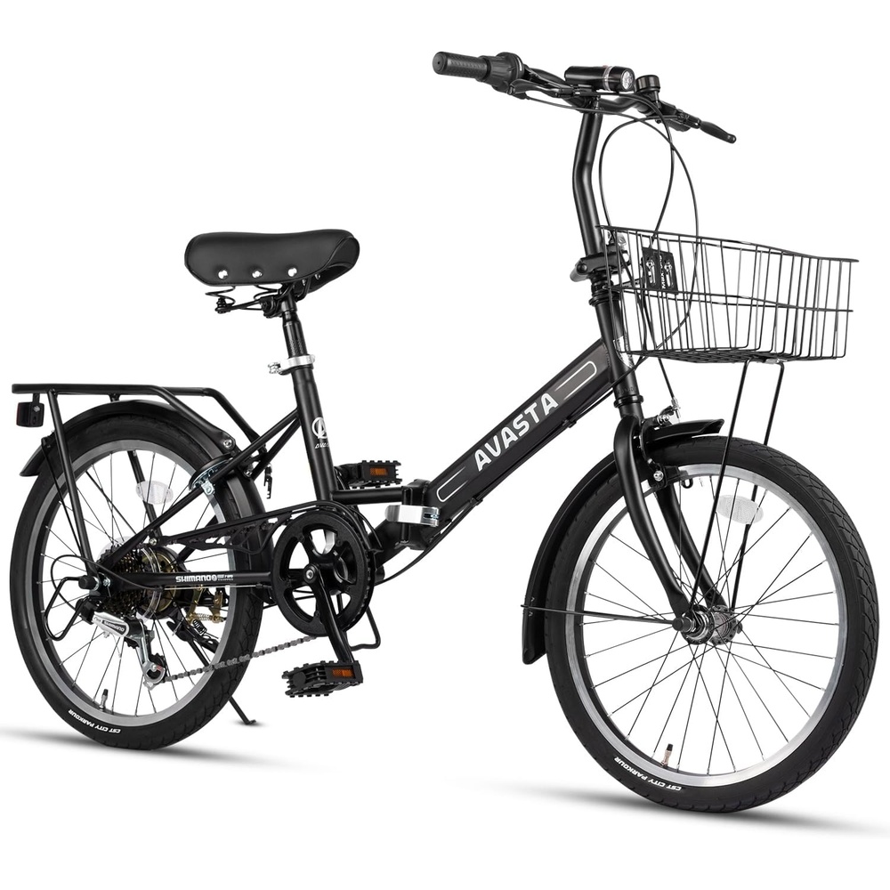 image:imageQuartet Folding Bike 2024 Inch 7Speed Dual Brakes Folds in seconds Features 7speed shifting dual brakes basket and rear rack for everyday city ridingBlack