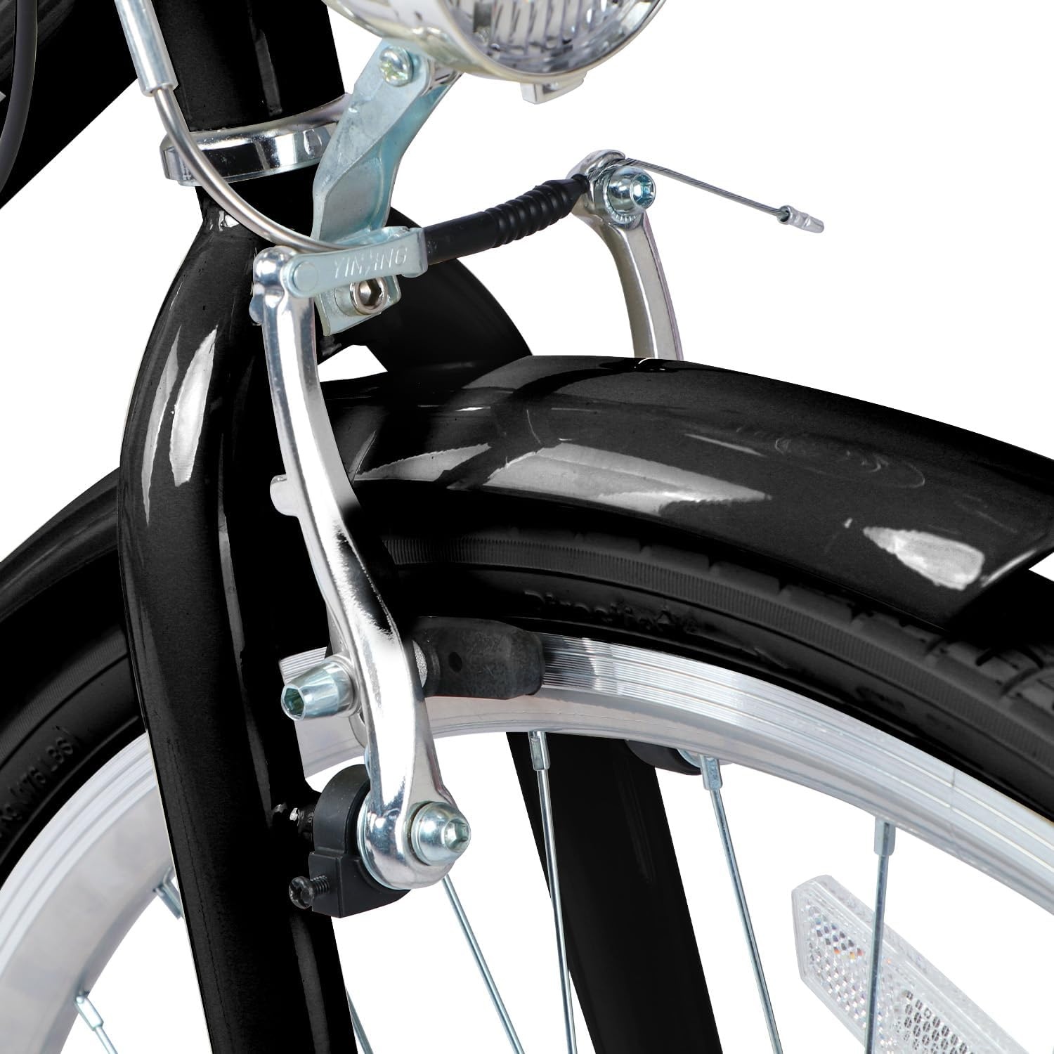image:imageAVASTA Vela 26 Inch High Tensile Steel Frame Women Female Hybrid BikeBlack Frame with Black Tires
