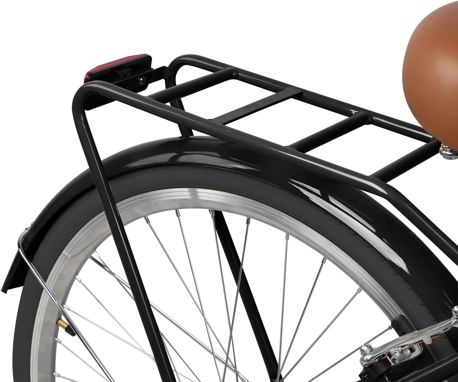 image:imageAVASTA Vela 26 Inch High Tensile Steel Frame Women Female Hybrid BikeBlack Frame with Black Tires
