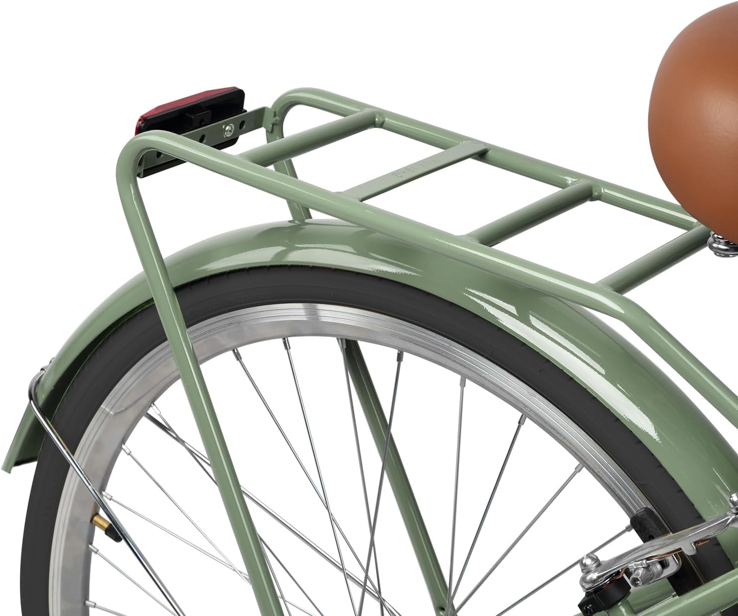 image:imageAVASTA Vela 26 Inch High Tensile Steel Frame Women Female Hybrid BikeGreen Frame with Black Tires