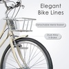 AVASTA Vela 26 Inch High Tensile Steel Frame Women Female Hybrid Bike(Beige Frame with Black Tires)