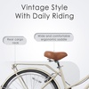 AVASTA Vela 26 Inch High Tensile Steel Frame Women Female Hybrid Bike(Beige Frame with Black Tires)