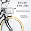 AVASTA Vela 26 Inch High Tensile Steel Frame Women Female Hybrid Bike(Black Frame with Beige Tires)