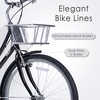 AVASTA Vela 26 Inch High Tensile Steel Frame Women Female Hybrid Bike(Black Frame with Black Tires)
