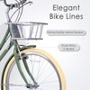 AVASTA Vela 26 Inch High Tensile Steel Frame Women Female Hybrid Bike(Green Frame with Beige Tires)