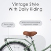 AVASTA Vela 26 Inch High Tensile Steel Frame Women Female Hybrid Bike(Green Frame with Black Tires)