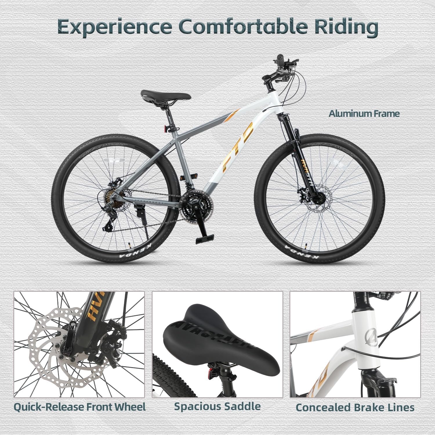 image:imageAVASTA Earth 26 275 Inch Mountain Bike MTB for Adult Man Women MaleGolden
