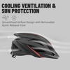 AVASTA Adult Youth Bike Helmet, 55-61 cm, Ages 12+, 0.5 Pounds(200g)(Black with Red)