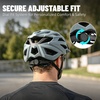 AVASTA Adult Youth Bike Helmet, 55-61 cm, Ages 12+, 0.5 Pounds(200g)(Gray with Black)