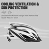 AVASTA Adult Youth Bike Helmet, 55-61 cm, Ages 12+, 0.5 Pounds(200g)(White with Black)