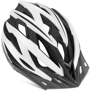 AVASTA Adult Youth Bike Helmet, 55-61 cm, Ages 12+, 0.5 Pounds(200g)(White with Black)